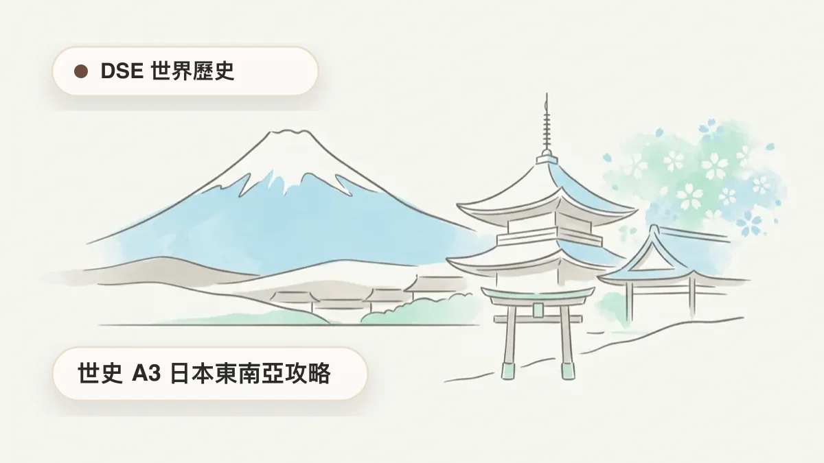 DSE 世史 A3 日本及東南亞的現代化與蛻變