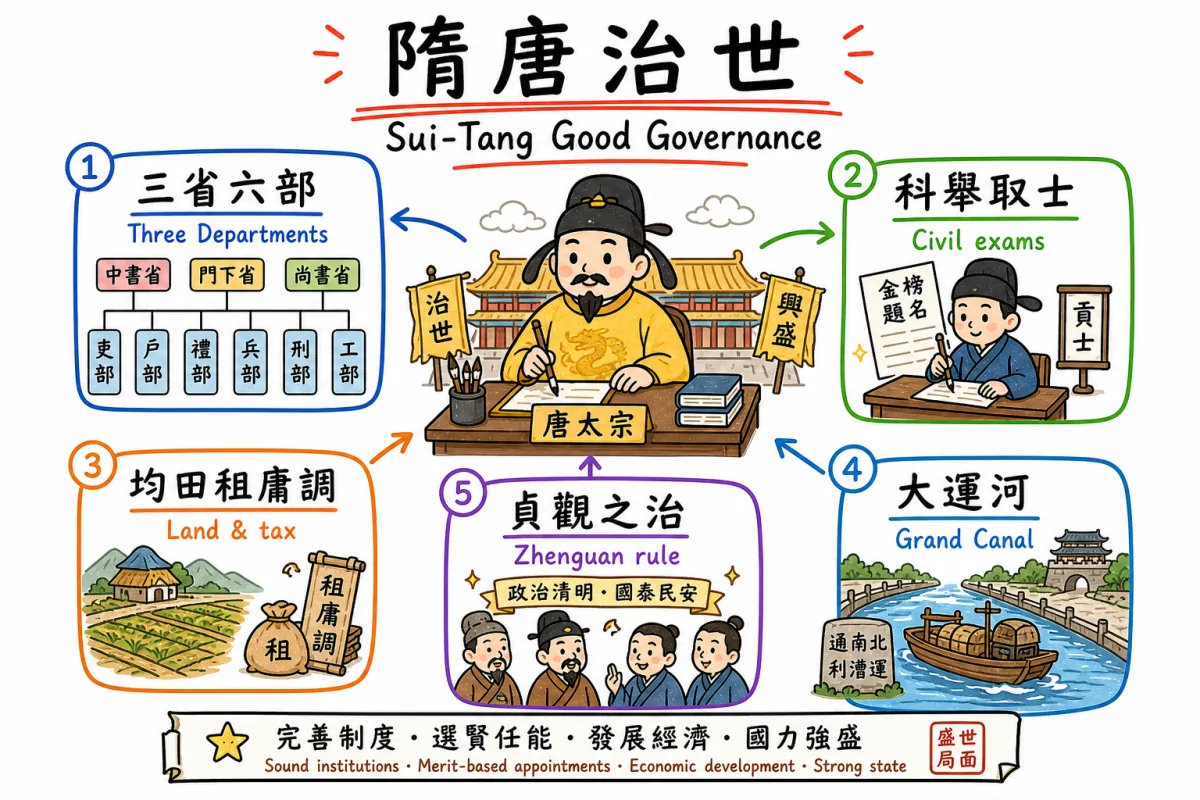 DSE 中史隋唐制度與治理圖解